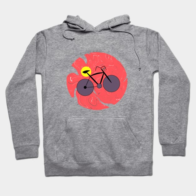 Bike on abstract background Hoodie by CocoDes